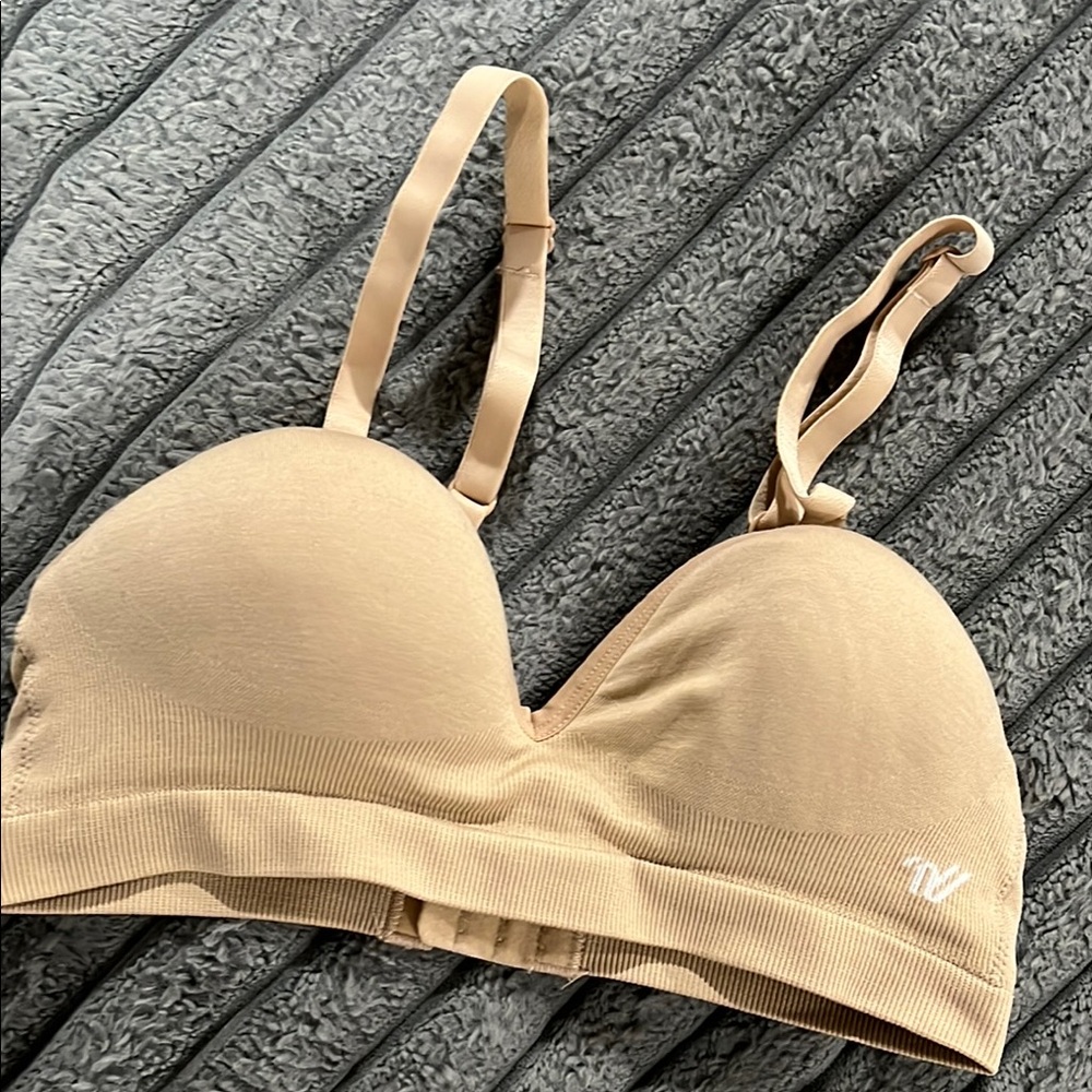 Varsity Tan Wireless Bra Seamless Comfort